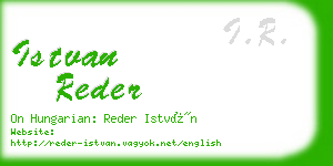 istvan reder business card